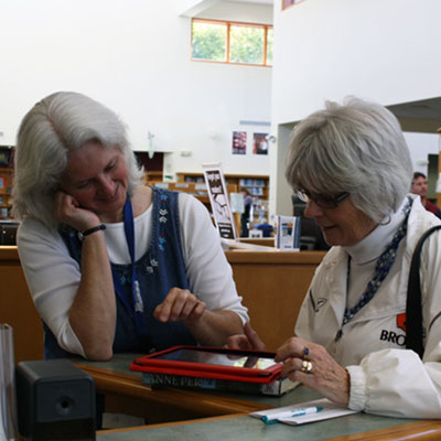 adults in library
